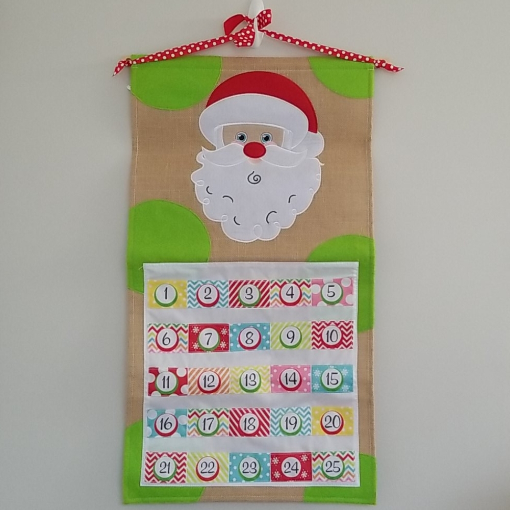 Burlap Christmas Advent Calendar